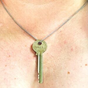 Key Necklace 18in chain Yale Key